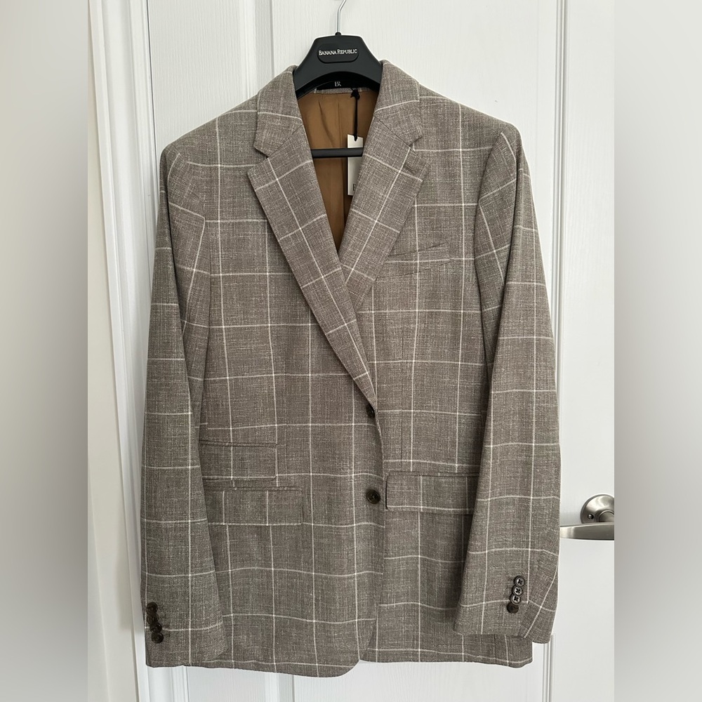 NWT Italian Plaid Sports Coat Banana Republic